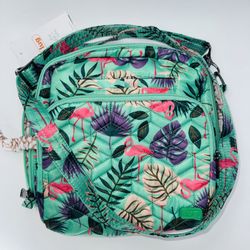 NEW Lug Ranger 2 Flamingo Mint Crossbody Handbag Bag NWT Cosmetic Travel Retired  Exterior Features: One front soft lined slip pocket with magnetic cl