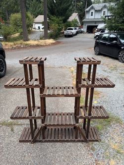 Wooden plant stand