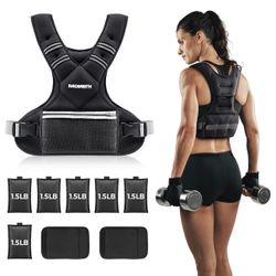 PACEARTH Adjustable Weight Vest 11-20lbs X-Shape Weighted Vest for Women and Men