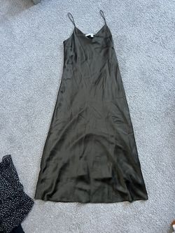 Nordstrom Signature Satin Green Dress Women’s Size XS