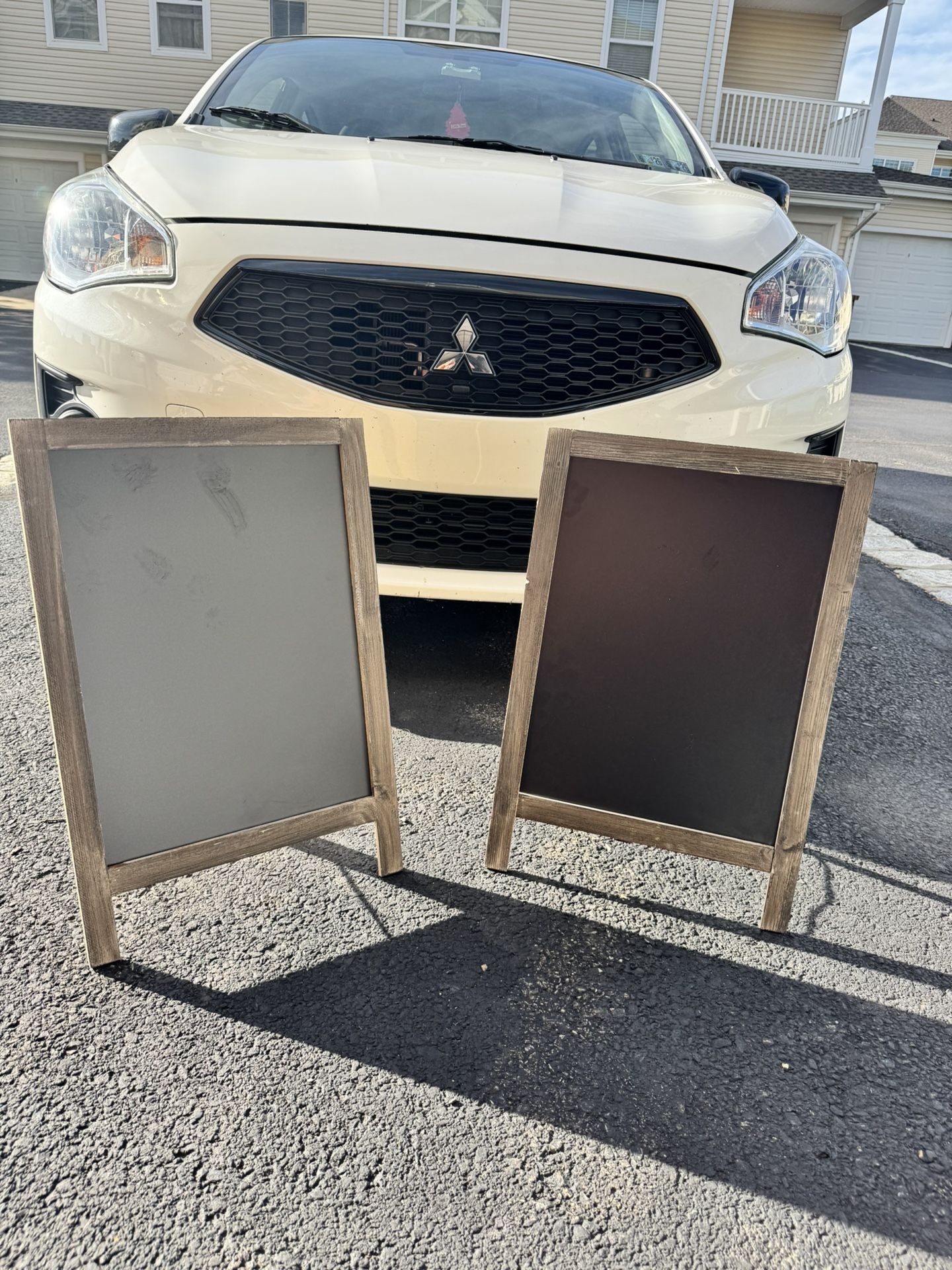Set of 2 Rustic Chalkboard Signs