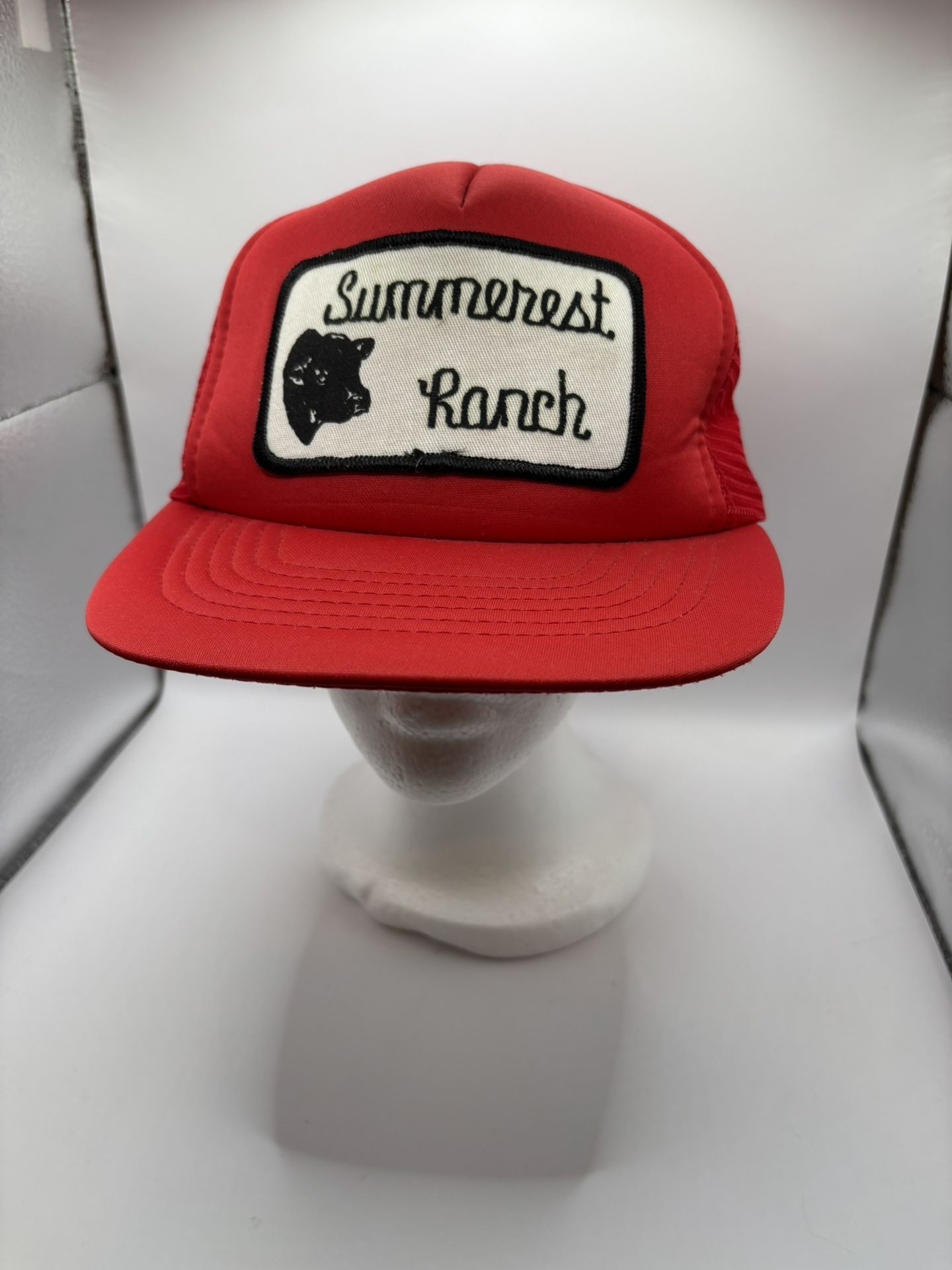 Sunmerest Ranch Red Trucker Vintage Farm Style Country Hat/Cap, SnapBack.