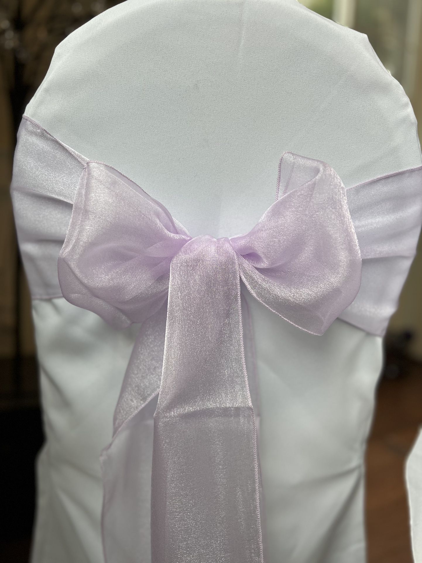 130 New Lavender Organza Chair Sashes For Wedding Party Reception
