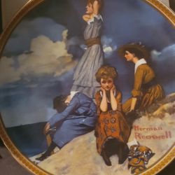 Knowles collector plate -  Norman Rockwell - Waiting on the Shore