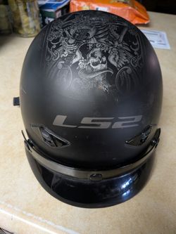 LS2 Rebellion Bones Half Helmet Size Med.