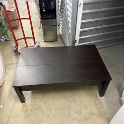 Lift-Top Coffee Table w/ Storage – Dark Brown