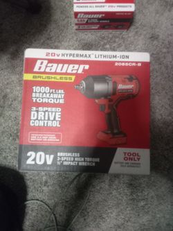 Bauer 1782C-B 20V 20 Volt Hypermax Lithium Li 1/2" Impact Wrench (Tool Only)