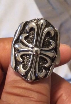 Stainless steel mens ring