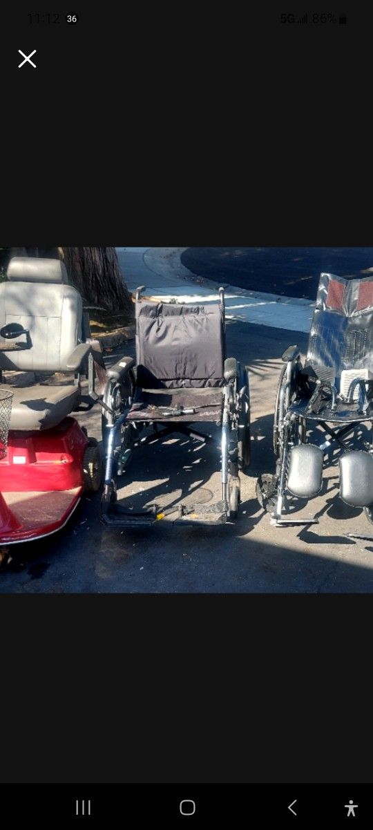 Used and new medical equipment, scooter, There 2 wheelchairs, one recliner, Walker and crutches.