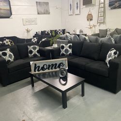 Black Sofa And Love Seat ‼️take It Home With $39 Easy Approval ‼️