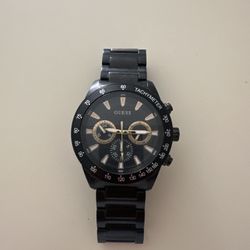 Guess Chronograph Black Stainless Steel Watch 