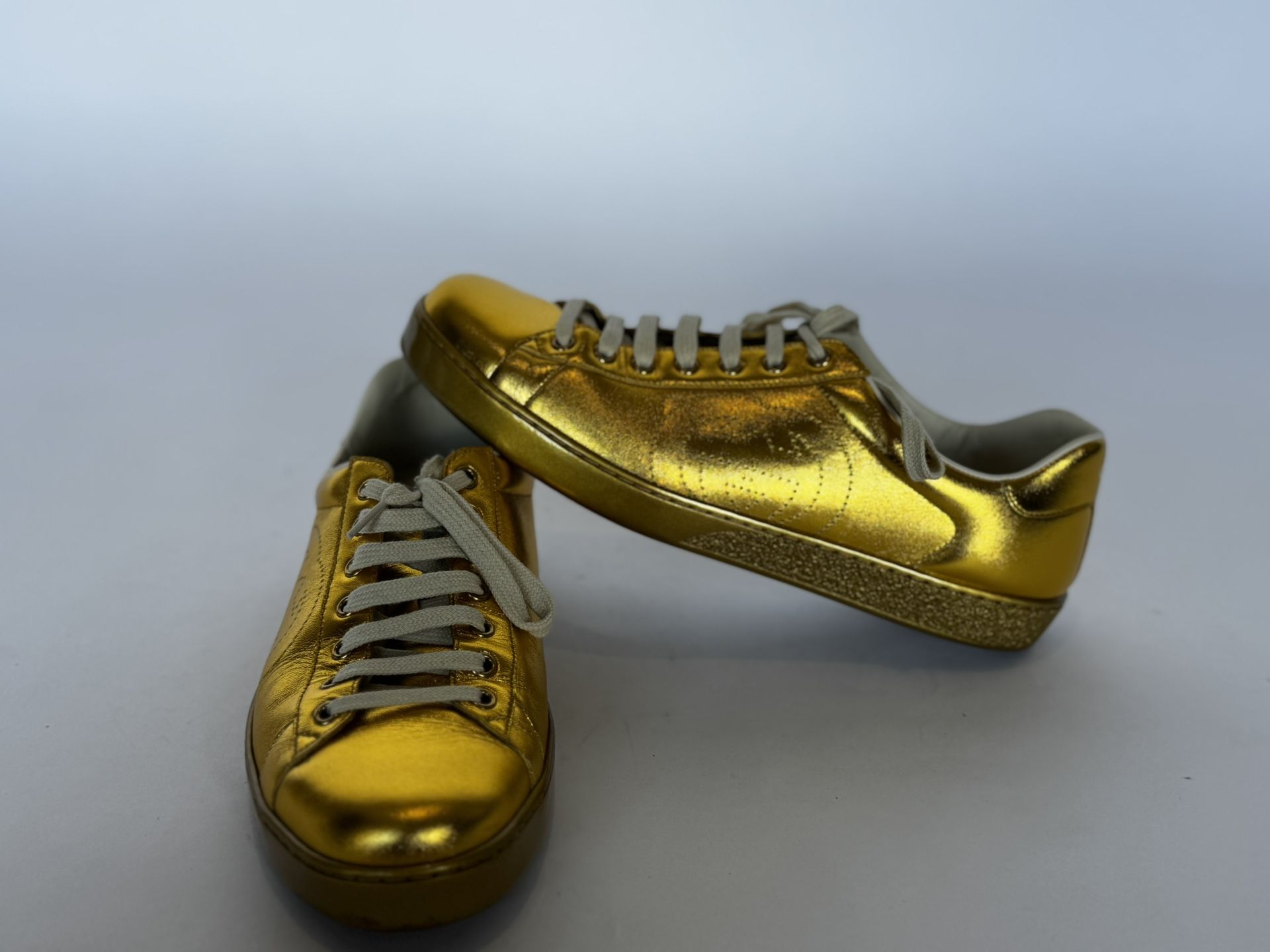 Gucci Ace Metallic Leather Sneakers