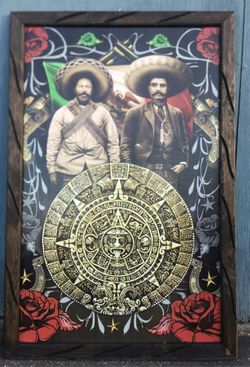 LINDO CUADRO RÚSTICO HECHO EN MÉXICO 🇲🇽 MIDE ALTO 36 x 24