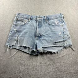Agolde Parker Denim Shorts Women’s 29 Blue Distressed Cutoffs Festival Boho#1676