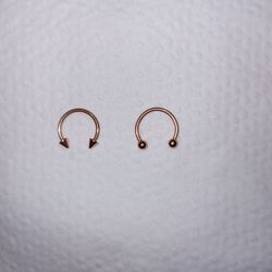 Rose Gold Septum Rings 