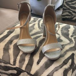 Silver Sparkly Heels 