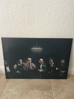 Large Canvas Wall Art Poker Night Print poster