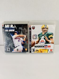 PS3 Games Madden 09 & MLB The Show 07