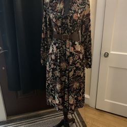 H&M Floral Black Dress