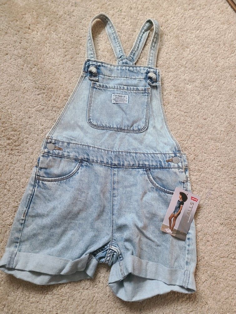 BNWT Levi's Girls Shortalls Short Overalls
