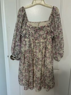 Flowy Short Dress (with Flowers) Women’s XL