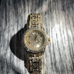 Iced Out Moissanite Watch