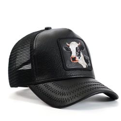 Vintage Embroidered Animal Patch Trucker Cap 