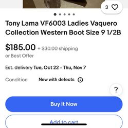 Boots With Accessory Chain  Size 7 1/2 