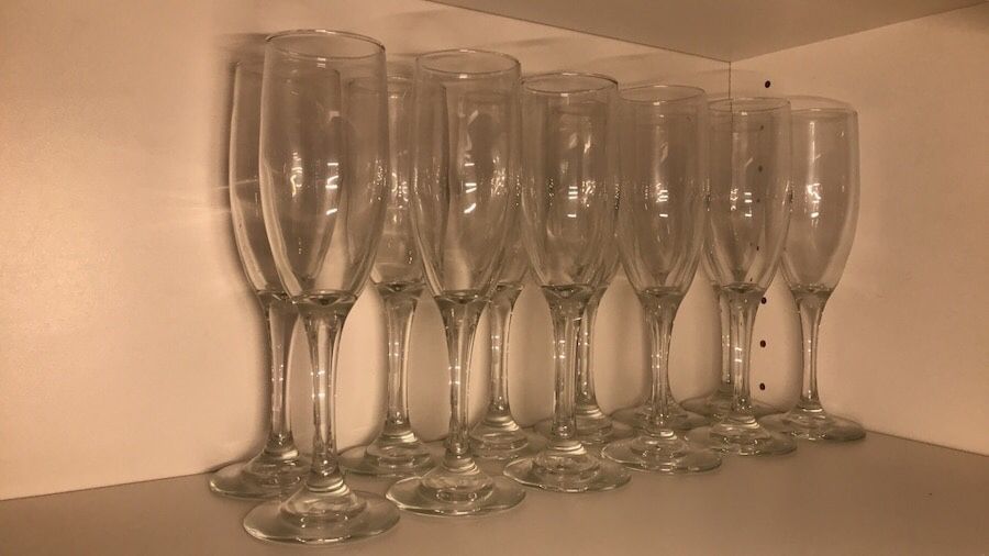 12 Champagne glasses