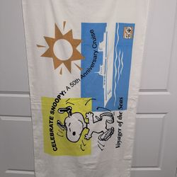 Snoopy 50th Anniversary Beach Towel