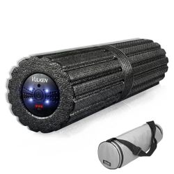 Vulken Extra Long 17" Vibrating Foam Roller 4 Speeds 3800RPM High Intensity Quick Charge Electric Foam Roller Tissue Massager for Muscle Recovery
