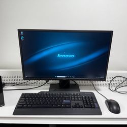 ThinkCenter small case computer comes with moinitor keyboard and mouse