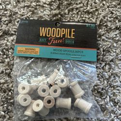 WoodPile Wood Spools (13 pcs) — Craft Sewing Spools