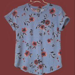 'COMO Vintage' shirt rolled sleeves, drop shoulders, curved hem Sz. S