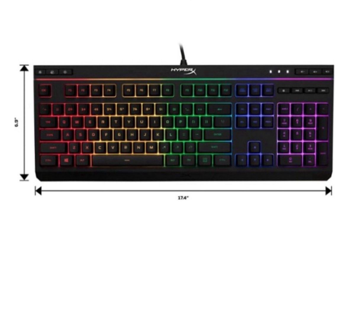 HyperX - Alloy Core Full-size Wired Gaming Membrane Keyboard with RGB Lighting - Black