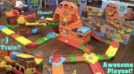 Treasure Mountain Go Go Smart Wheels Train Set & V Tech Go Go Chug & Go Train Set