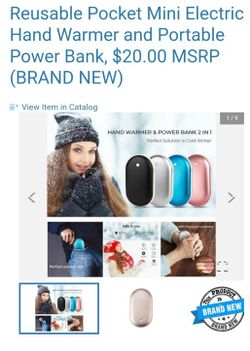 Electric Rechargeable Hand Warmer New 