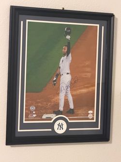 Derek Jeter signed framed photo