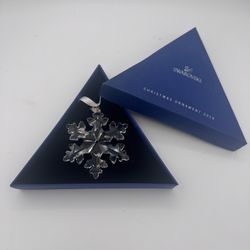 Swarovski Christmas Ornament 2016 Annual Edition Crystal Snowflake with Box