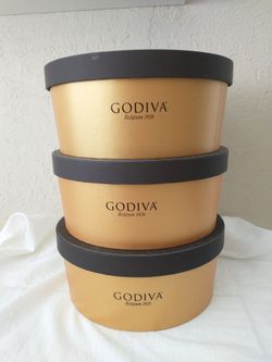 3 - GODIVA Round Boxes