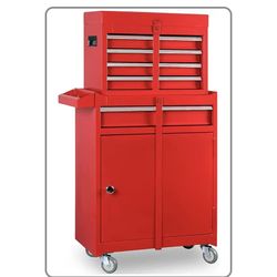 ATBT1204D-Red Torin Rolling Garage Workshop Tool Organizer: Detachable 4 Drawer Tool Chest with Large Storage Cabinet and Adjustable Shelf, Red