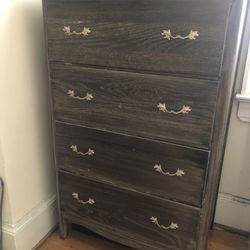 Wood 4 Drawer Dresser