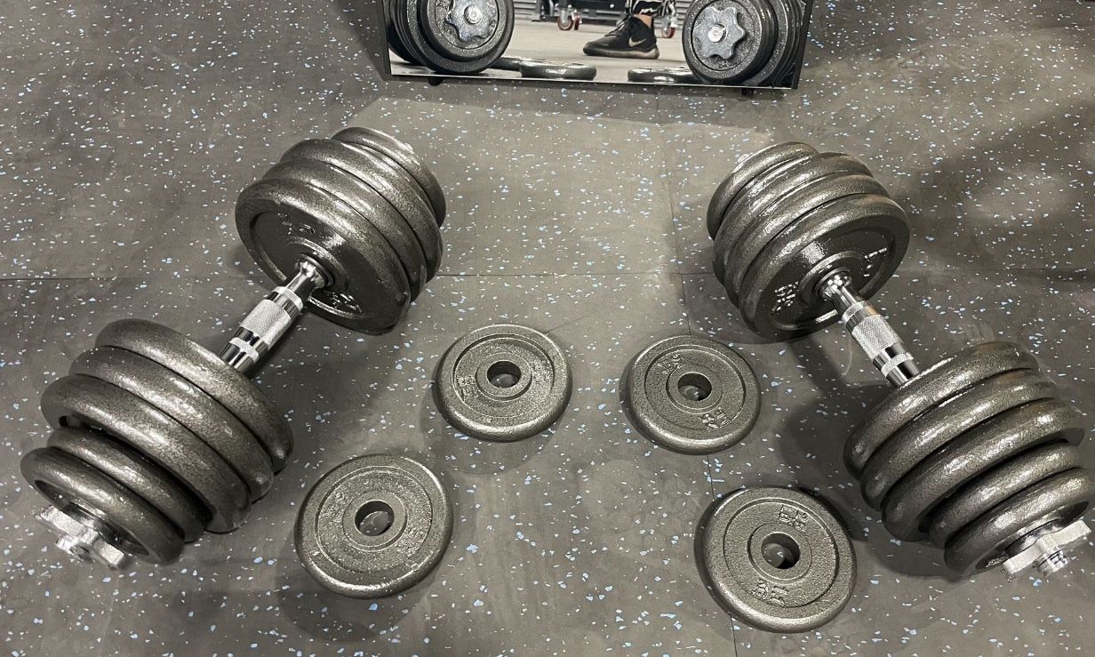 Adjustable Cast Iron Dumbbells (PAIR) $69.99+tax