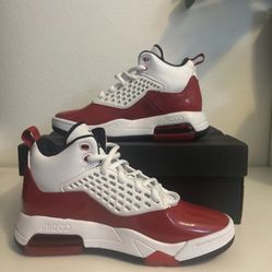 Size 4 (GS) - Jordan Maxin 200 Mid Black Gym Red - CD6123-016