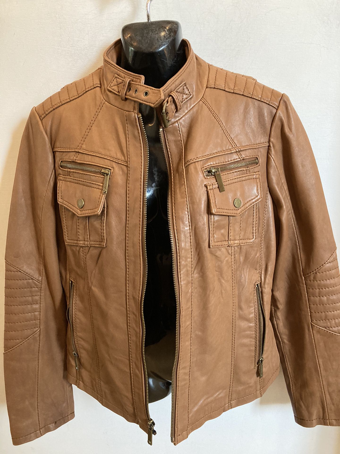 Michael Kors Leather Jacket, Size Large