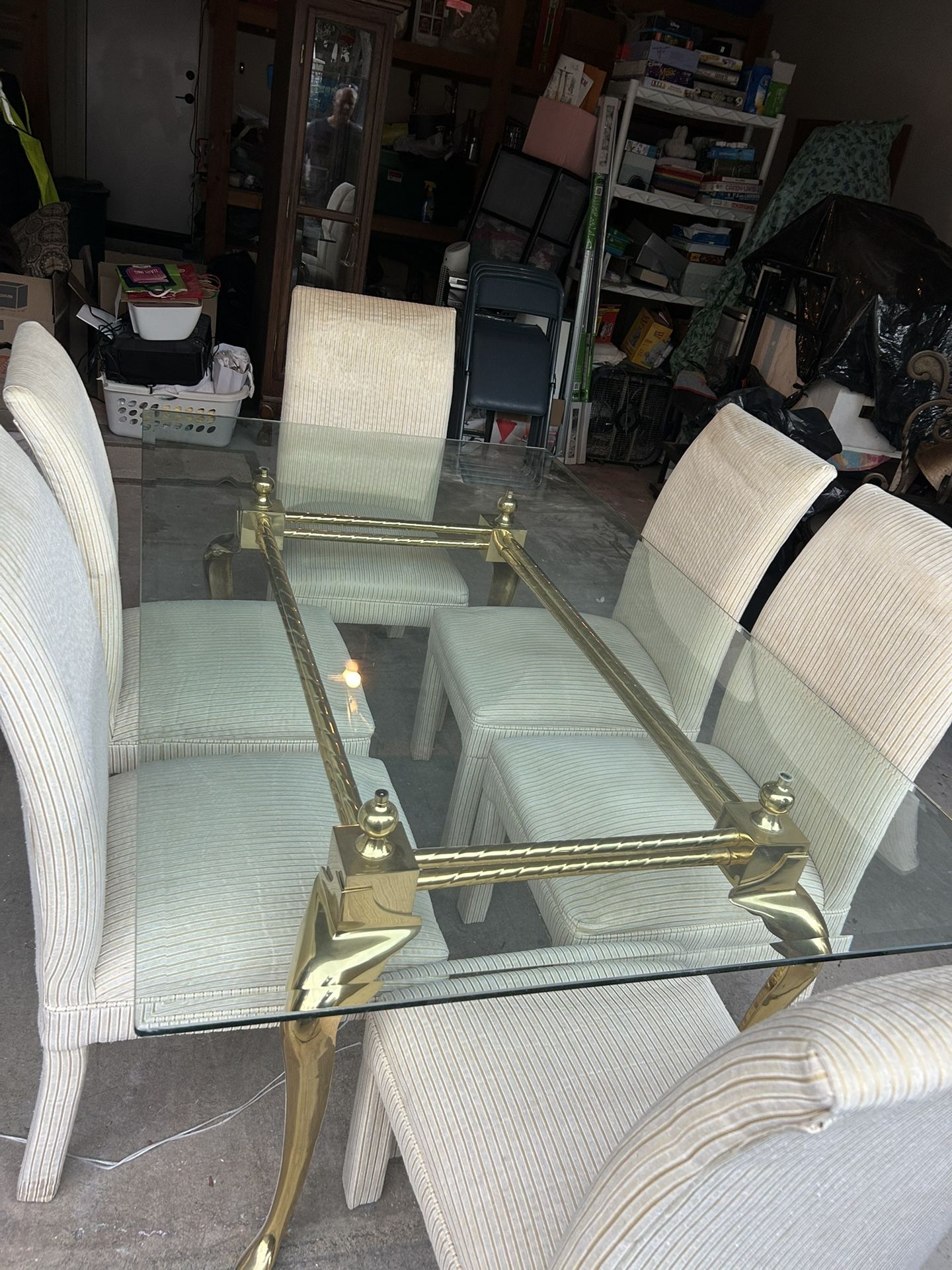 Glass Dining Room Table Set And Chairs 