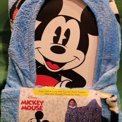 Mickey Mouse Hooded Throw Poncho 30" X 50"