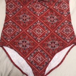 Women’s Bandana Bodysuit Sz.  Medium