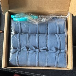 45 Yd Blue Chiffon Silk Ribbon W/Scissors OBO