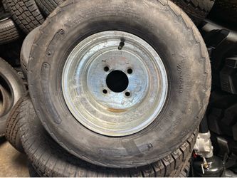 2 trailer tires 20.5x8-10 with 4 holes $230 for 2
